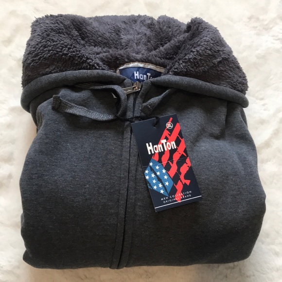 Men zip up gray hoodie - Picture 6 of 6